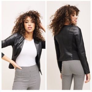 Dynamite Faux Leather Emerald Jacket